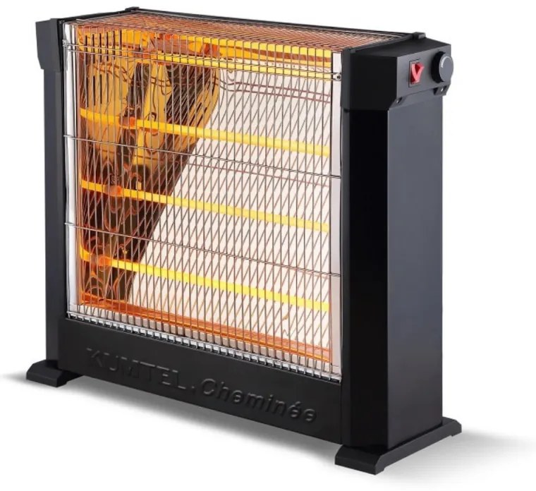 Кварцова печка KUMTEL HEATER KS-2760, 2200W, Защита при преобръщане, 4 Реотана, Термостат, Черен