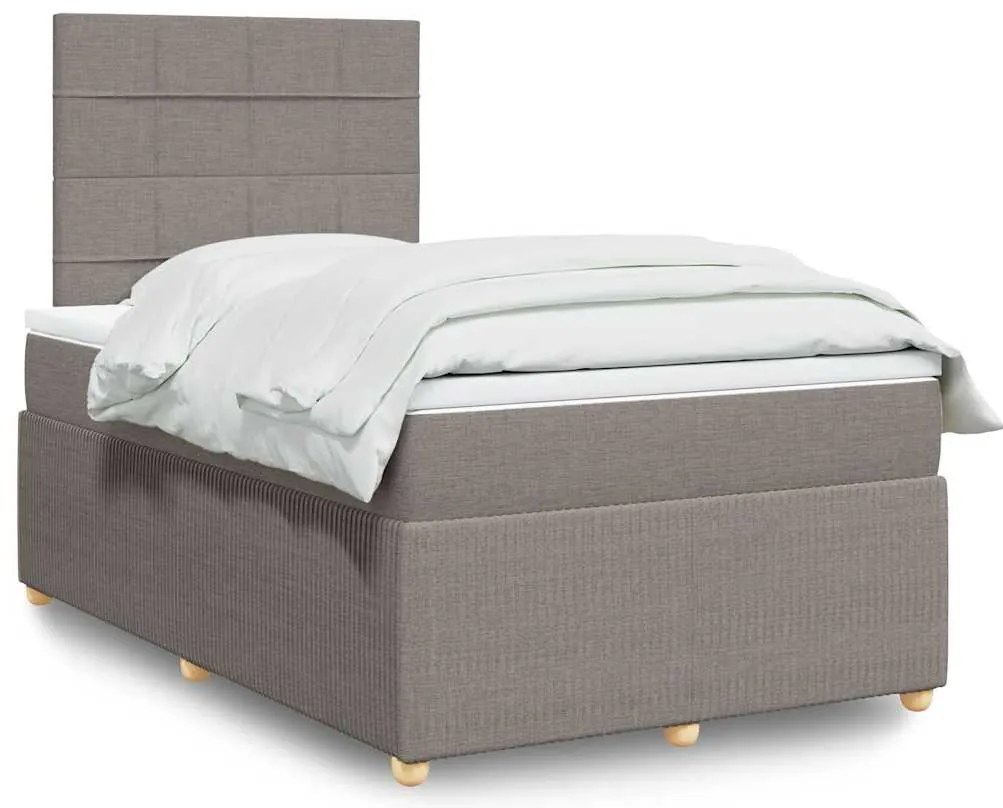 3294327 vidaXL Боксспринг легло с матрак, таупе, 120x200 см, плат