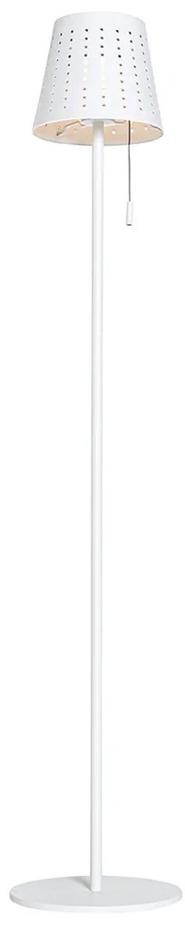 Подова лампа за външен монтаж бяла с LED 3-степенна димируема на слънчева енергия - Ferre