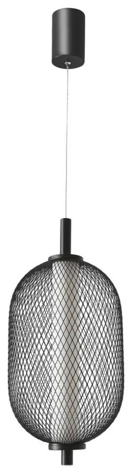 Висящ LED полилей на шнур PUMA LED/10W/230V, диаметър 15 cm, черен