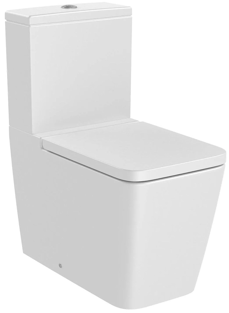 Тоалетна чиния за моноблок, Roca, A342536620 SQUARE, порцелан, бял мат, 79.4x37.5x64.5см