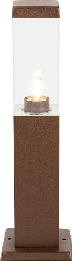 Модерна лампа за стълб за външен монтаж ръждяво кафява 45 см - Malios