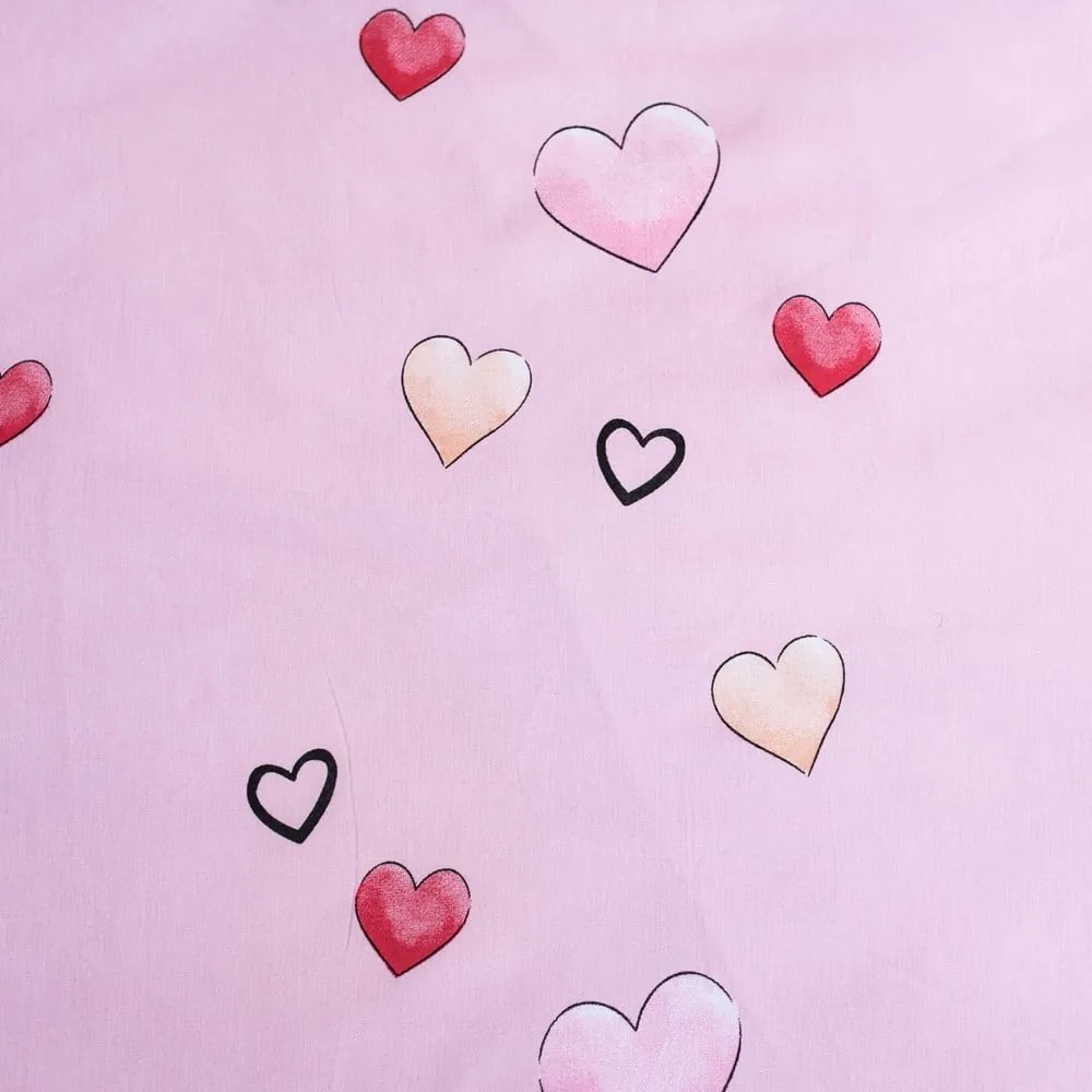 Бяло-розово единично памучно детско спално бельо 140x200 cm Minnie "White" – Jerry Fabrics