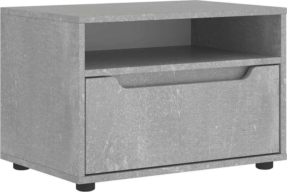 4108290 vidaXL ТВ шкаф "VISNES" Бетон сив 60x40x38 cm Инженерна дървесина