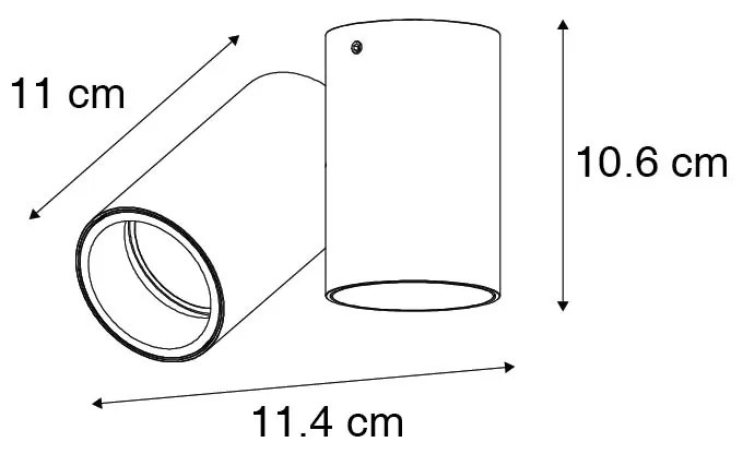 Дизайнерски таванен прожектор бял регулируем GU10 50mm - Michael