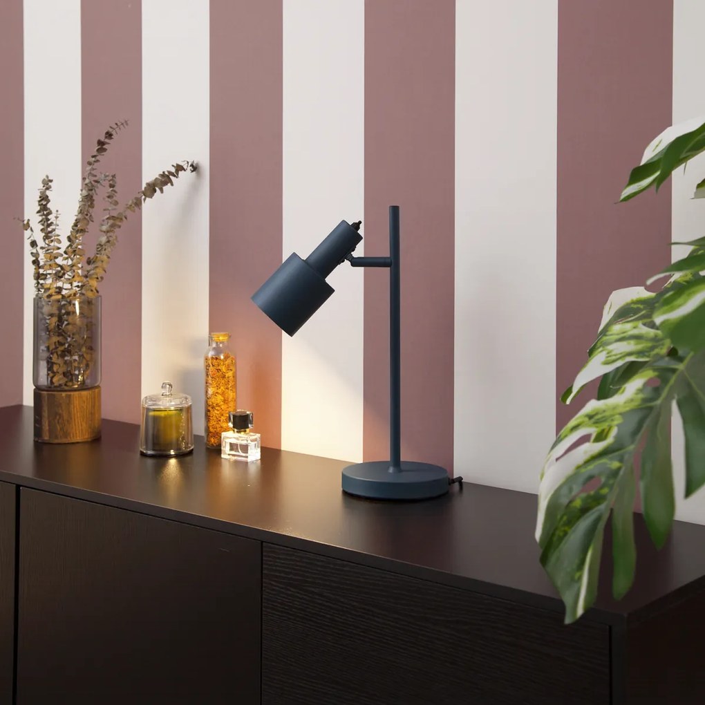 Модерна настолна лампа синя - Stijn