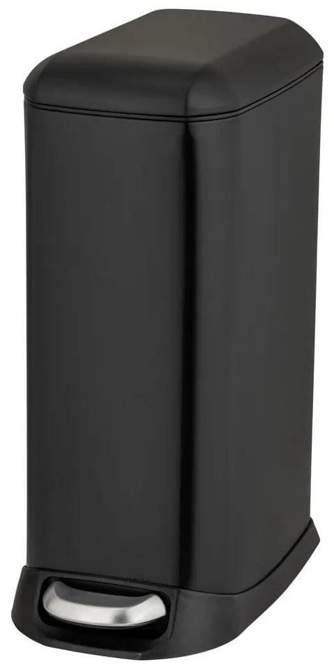 Матово черно стоманено кошче за боклук с педал 12 l Design – Wenko