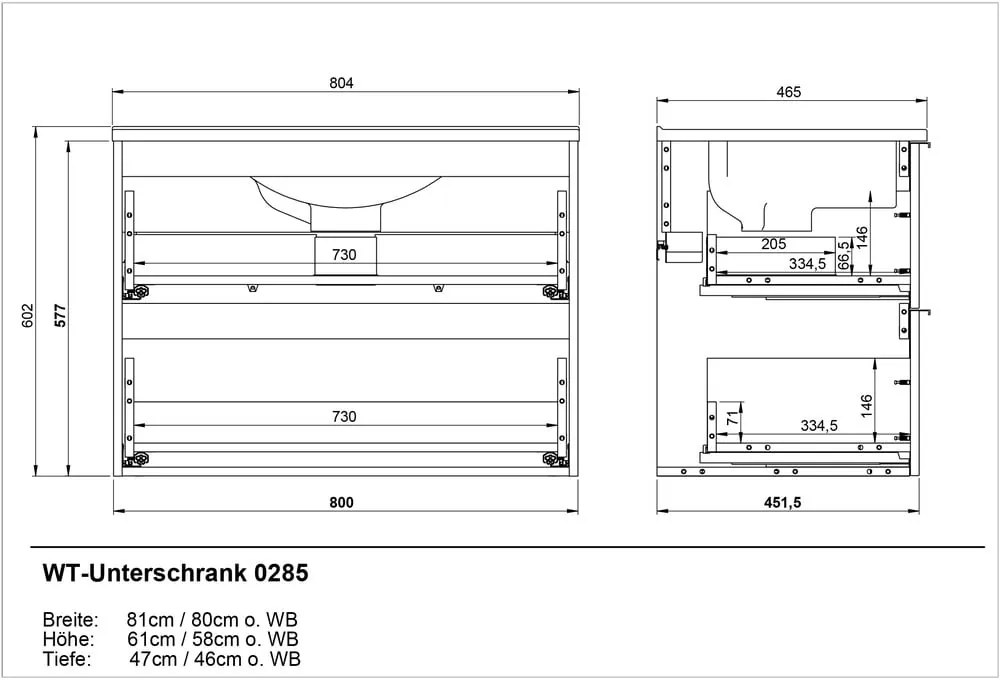 Антрацитен комплект за баня Crandon – Germania