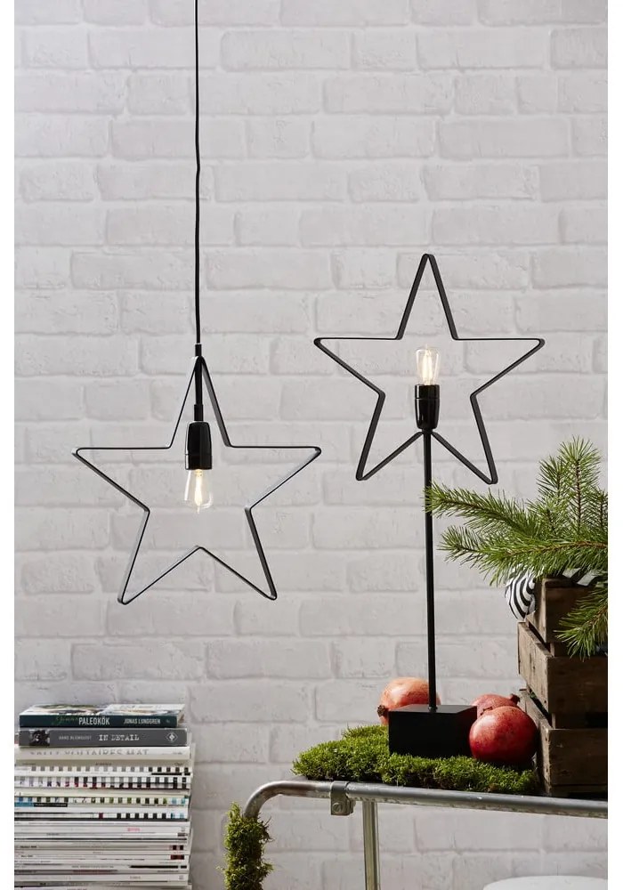 Черна светлинна декорация с коледен мотив Orbit - Star Trading