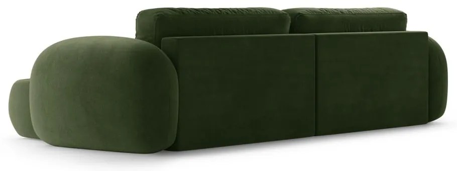 Зелен кадифен сгъваем/с място за съхранение ъглов диван Tonale – Cosmopolitan Design