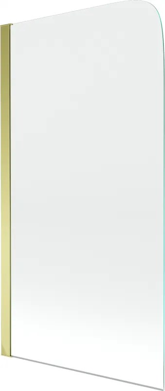 Mexen Felix параван за вана 1-частов 70 x 140 cm, прозрачен, златен - 890-070-001-50-00