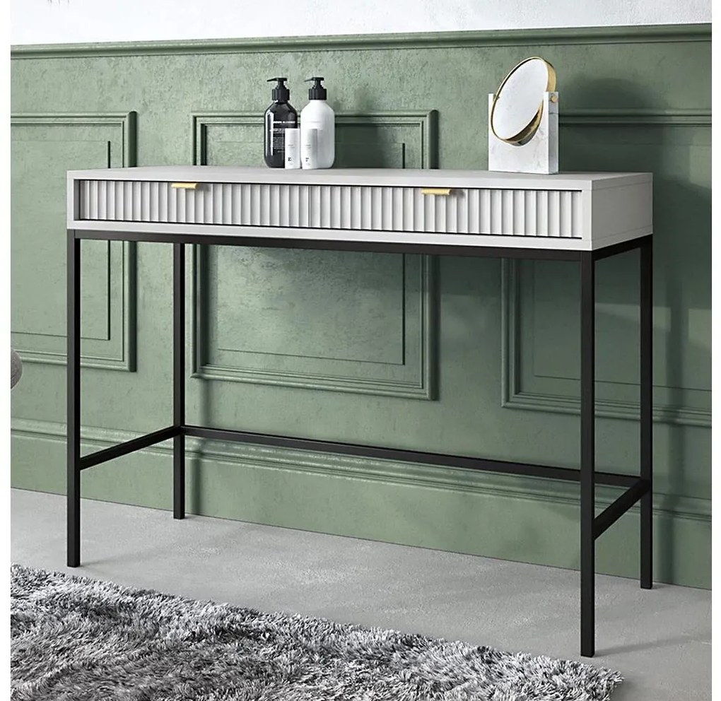 Конзолна маса NOVA 77x104 см в сиво/черно