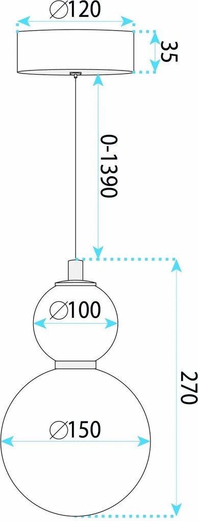 LED висящ полилей LHJ112-2CP четкано злато