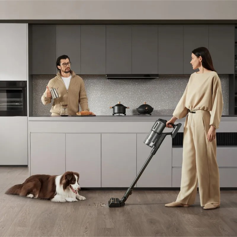 Безкабелна прахосмукачка Dreame Z30 AquaCycle VZV77B, 855W, 310AW, 150000 об/мин, 3 степени, 0.32/0.4/0.6 л, 90 мин, HEPA H14, LED, Безчетков мотор, Черен