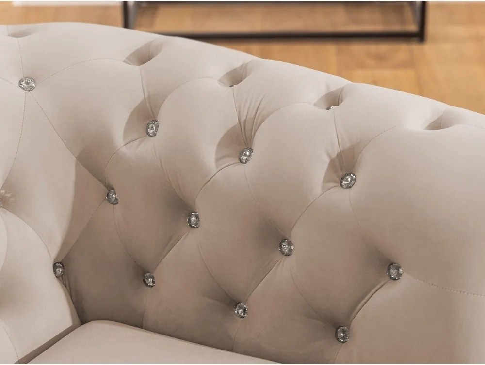 Бежов кадифен разтегателен ъглов диван (ляв ъгъл L форма) York Blik – Ropez