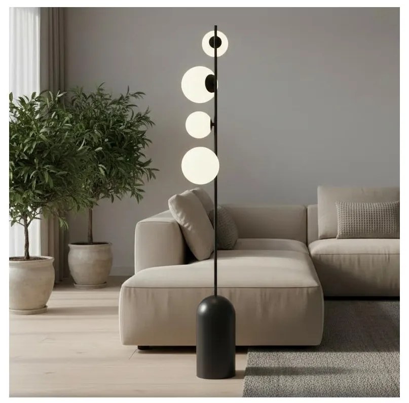 Подова лампа ETNO 4xG9/8W/230V черна