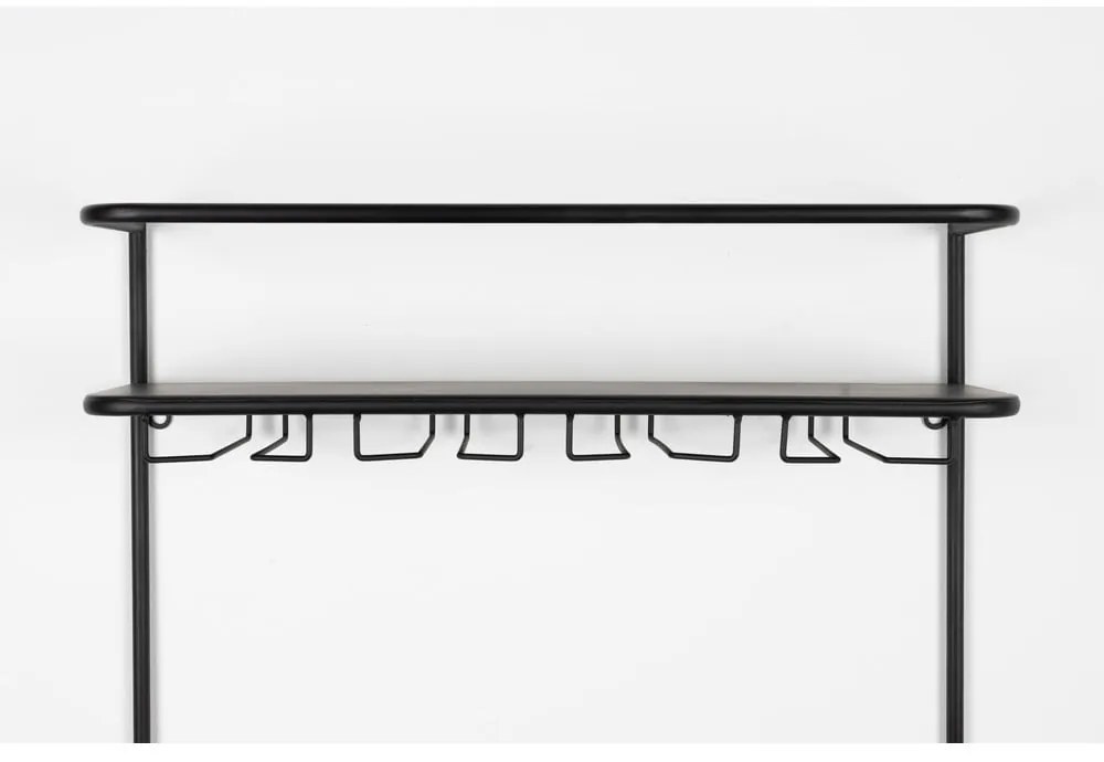 Черна ратанова стойка за вино 18x100 cm Guuji - White Label