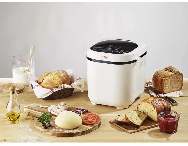 Хлебопекарна Tefal Pain Dorе PF210138, 700W, 1000/750/500 гр., 3 степени на изпичане, 12 Програми, Бял