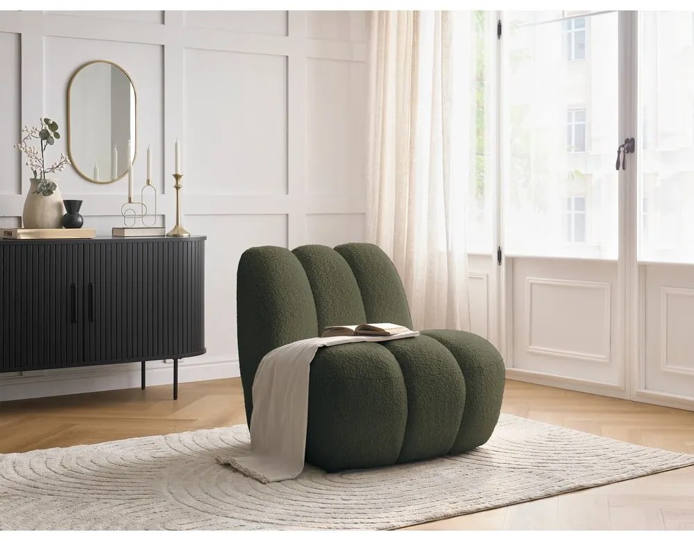 Зелено кресло от прежда с примки от букле Janissaire – Bobochic Paris