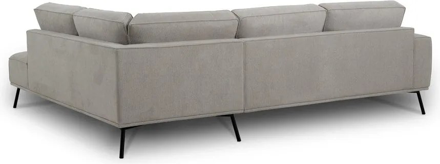 Сиво-бежов шенилов ъглов диван (десен ъгъл/L форма) Amsterdam – Scandic