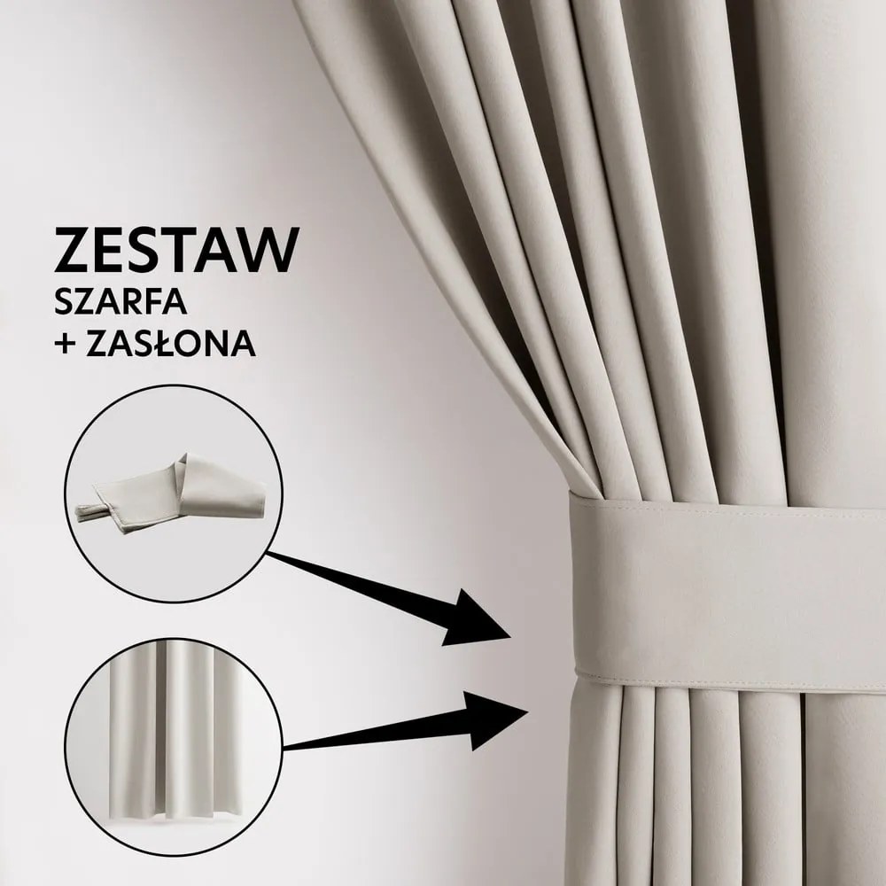 Бежово термо/dimout перде 140x175 cm Kierra – Restilo