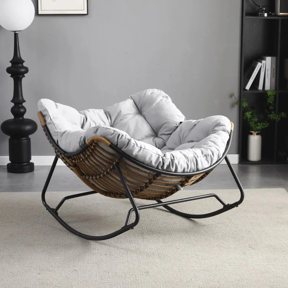 Удобен люлеещ се стол ELTON čierna