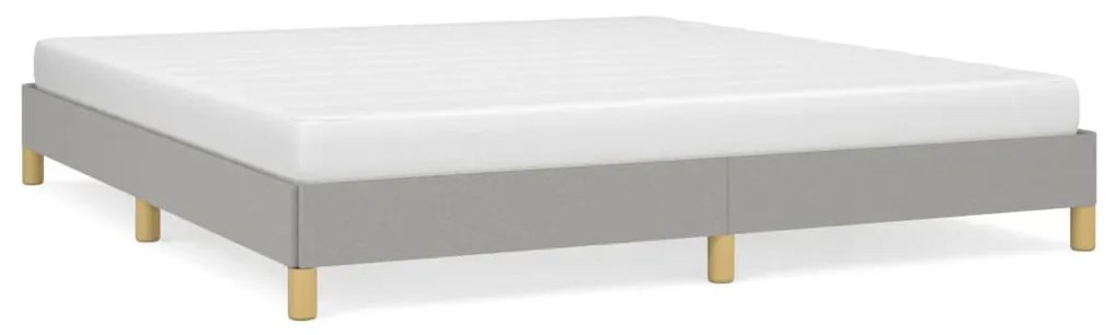 349836 vidaXL Рамка за легло без матрак светлосива 180x200cm Super King плат