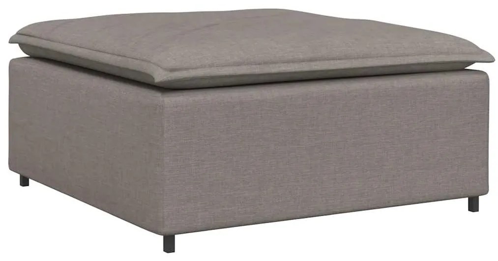 4104482 vidaXL Модулен диван с табуретка, бежов, 100x100x48 см