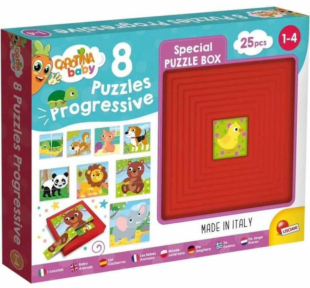 Пъзел Lisciani Giochi Carotina Baby 8 Puzzles Progressive