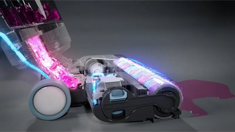 Вертикална прахосмукачка Ariete Aqua Force Wash & Vacuum 2483/00, 220W, 500 мл, Автономия до 35 мин, Самопочистване, Бял