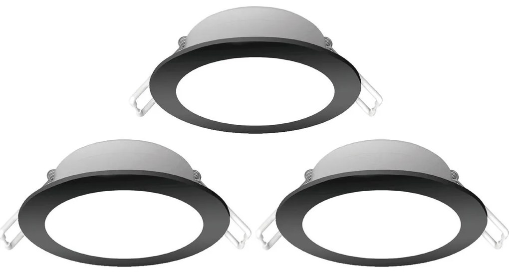 Aigostar-К-кт 3x LED Екстериорна лампа за вграждане LED/4,8W/230V 6500K IP65 черен