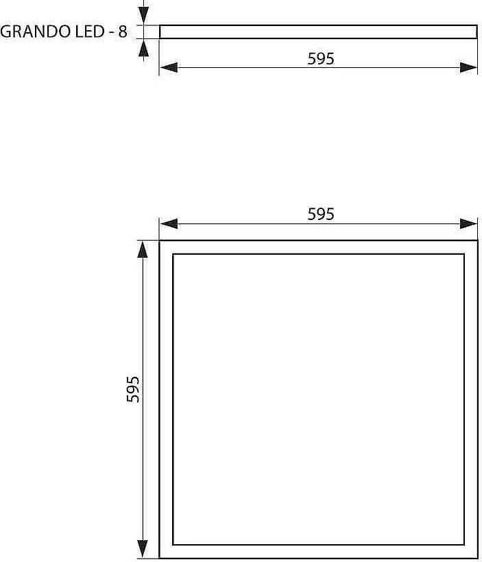 LED панел GRANDO, бял, 40W, 4000K