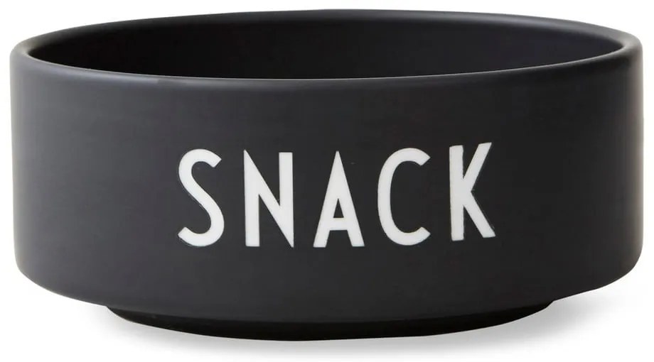 Черна порцеланова купа , ø 12 cm Snack - Design Letters