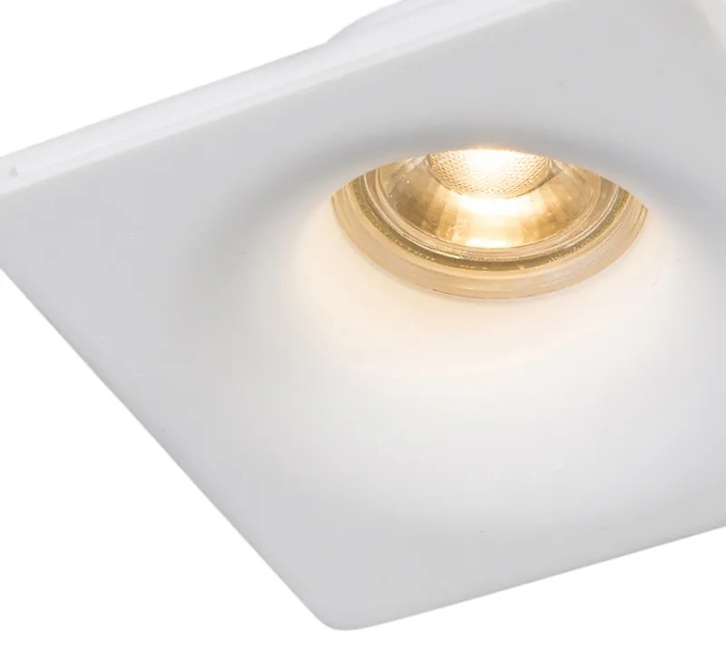 Комплект от 6 вградени спота бели 12 см кръгли - Gypsy Stucco