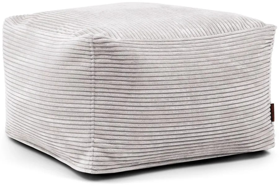 Светлосив пуф от рипсено кадифе Softbox MooG – SLOWDOWN