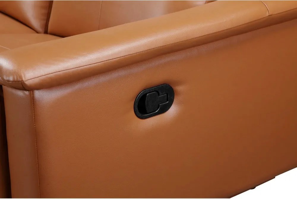 Кафяв диван от изкуствена кожа 222 cm Lund – Støraa