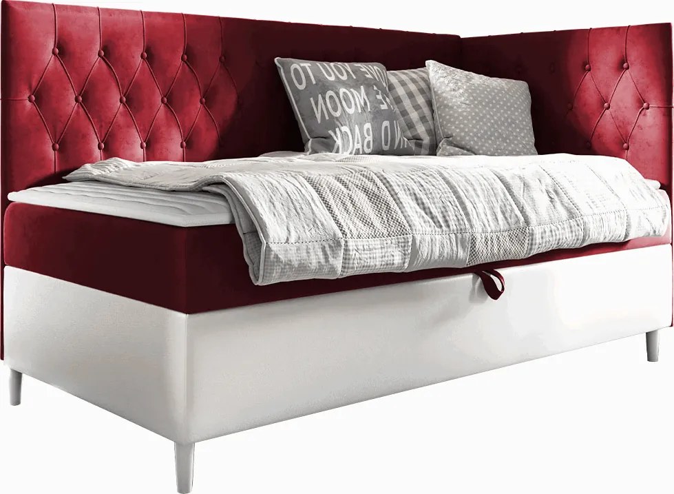 Диван - легло Junior Filip III-Kokkino-Дължина: 100 cm-Deksia