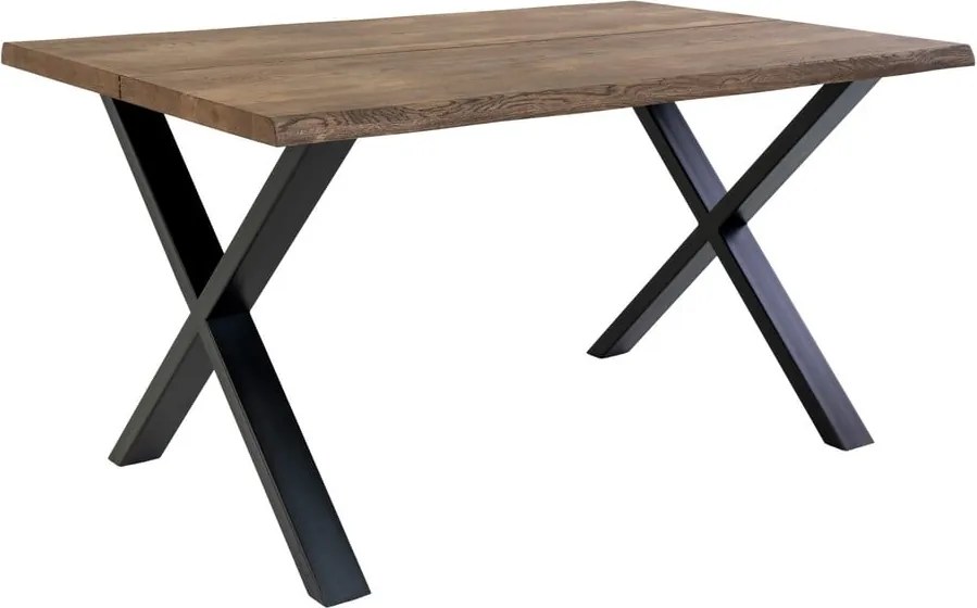 Маса за хранене с плот от масивен дъб Smoked, 140 x 95 cm Toulon - House Nordic