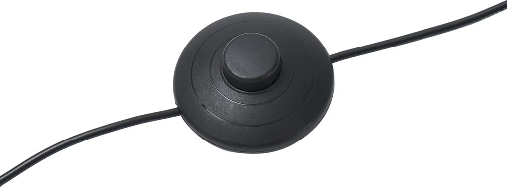 Арт Деко подова лампа бежова с бежов абажур - Nest