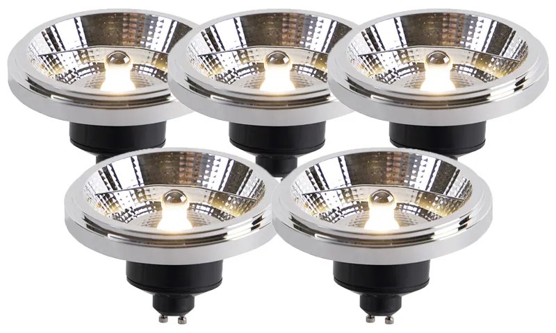 Комплект от 5 димируеми LED крушки GU10 AR111 11W 810lm 2700K