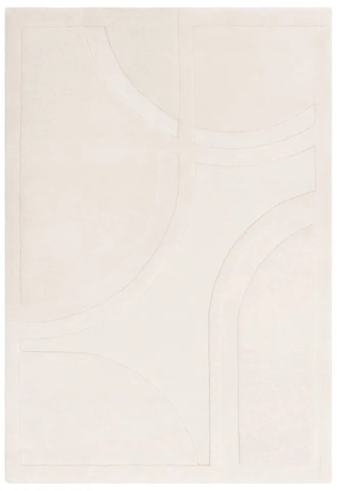 Бял вълнен килим 120x170 cm Olsen - Asiatic Carpets