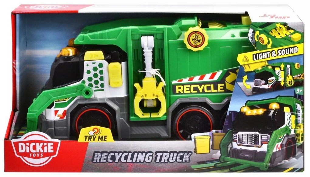 Dickie - Камион за боклук със звук и светлина 39 см