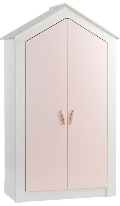 Двукрилен гардероб Sonata Pink House, Детски,  Височина 208 см