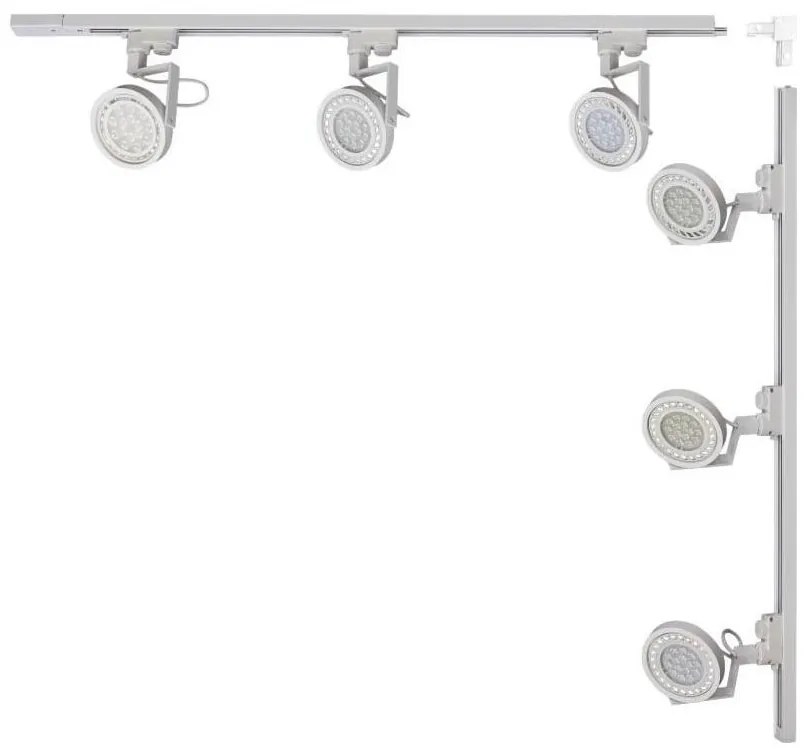 Zuma Line 3580 - Точково осветително тяло за релсова система MASTER 6xGU10/15W/230V бяло