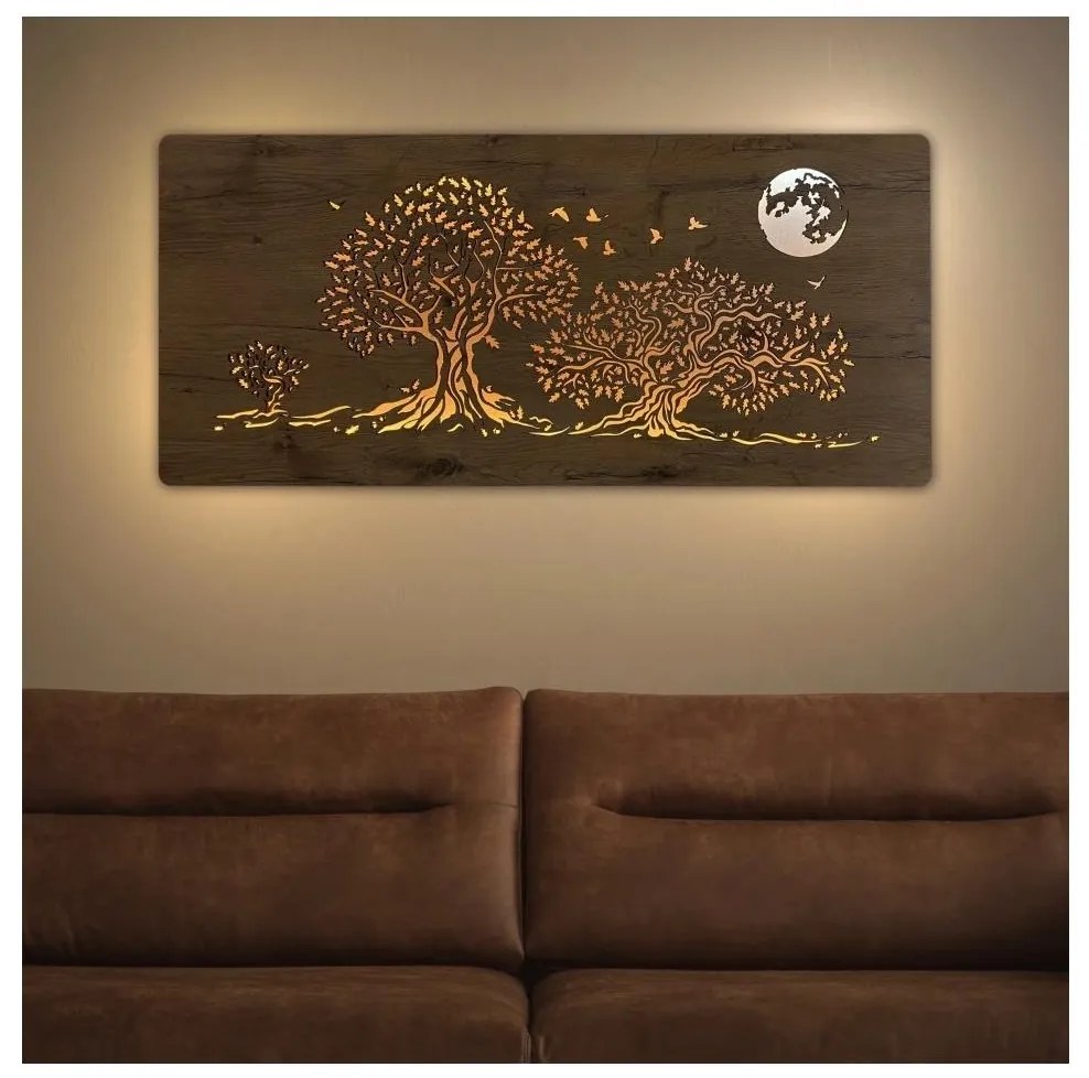 Li-Go 5042/DUB2 - LED стенна декорация LED/24W/230V 110x50 cm дъб/три дъба