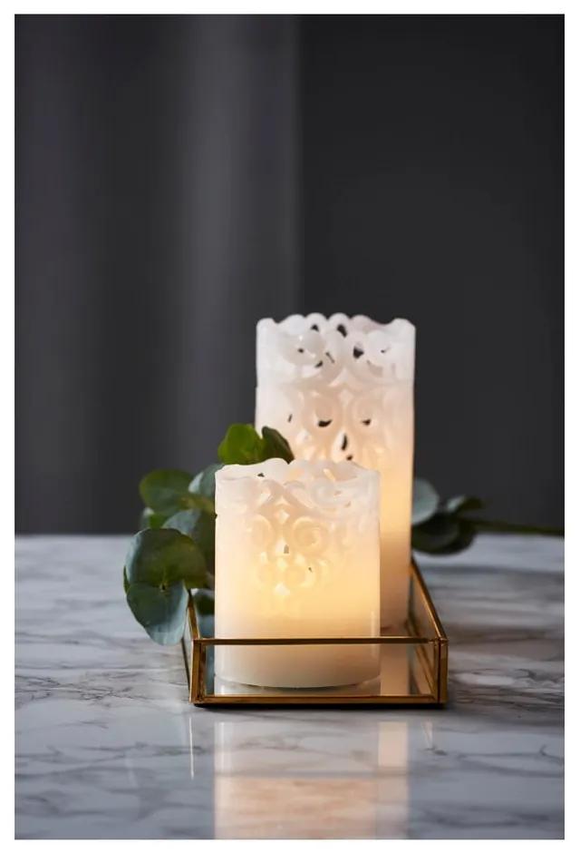 LED свещ от бял восък, височина 15 см Clary - Star Trading
