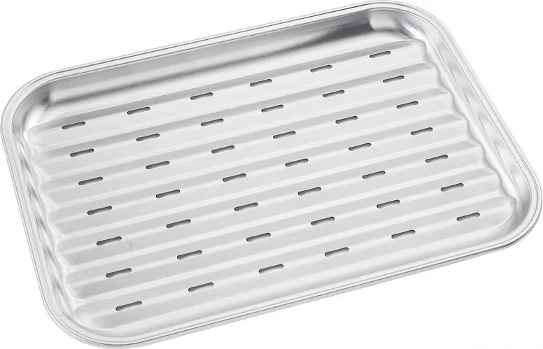 Грил тава за скара/барбекю Kinghoff KH 1916, 34.2х24.5 см, Неръждаема стомана, Перфорирана, Инокс