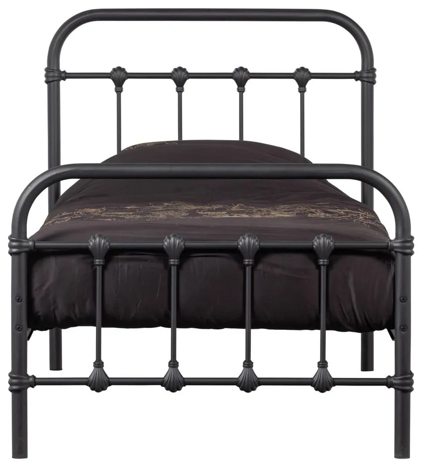 Черно единично легло с решетка 90x200 cm Moos - WOOOD