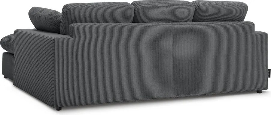 Тъмносив ъглов диван от рипсено кадифе Belair – Bobochic Paris