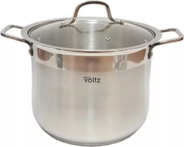 Дълбока тенджера Oliver Voltz OV51211D32, 19.2 л, 32х24 см, Дебело дъно, Индукция, Инокс